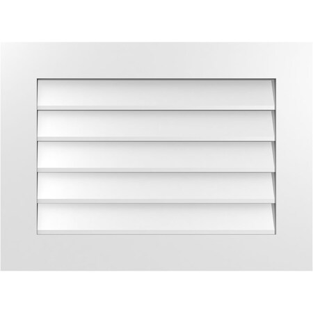 Ekena Millwork Vertical Surface Mount PVC Gable Vent: Non-Functional, w/ 3-1/2"W x 1"P Standard Frame, 30"W x 22"H GVPVE30X2201SN